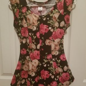 Floral peplum top
